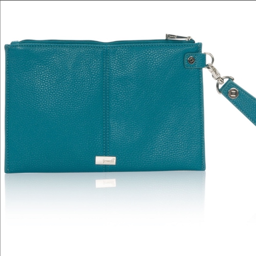thirty-one 31 Via Noon wristlet teal affair pebble